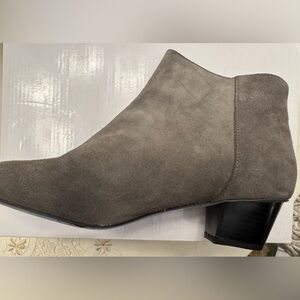 Suede Ankle Boots - Gray-New